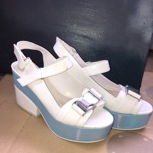 Asos Iridescent Platform Heels